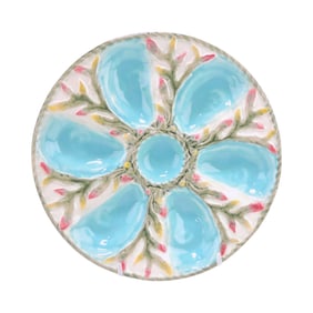 Fielding majolica 6 well oyster plate