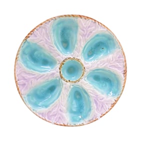 Fielding majolica 6 well oyster plate