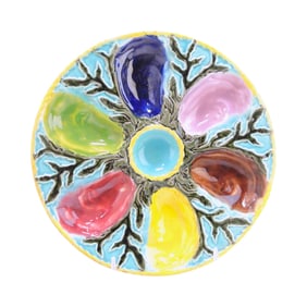 Fielding majolica 6 well oyster plate