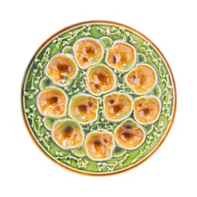 Longchamp majolica escargot plate,