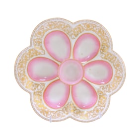Porcelain 6 well oyster plate with