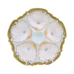 Limoges porcelain 5 well oyster