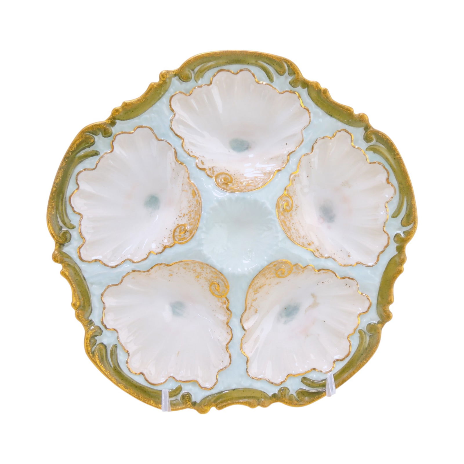 Limoges porcelain 5 well oyster (1 of 2)