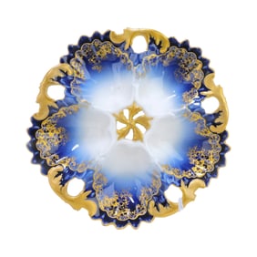 Porcelain reticulated 5 well oyster