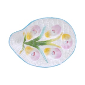 Porcelain clam shaped 5 well