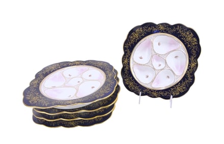 Set of 5 - 8 1/2" 5 well oyster plates