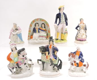 Staffordshire lot of 7 figures,