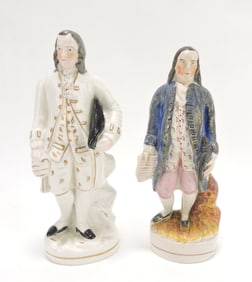 Staffordshire lot of 2 Ben Franklin