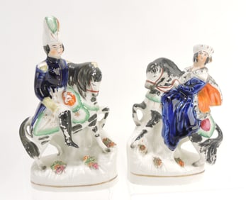 Staffordshire pair of Royalty equestrian