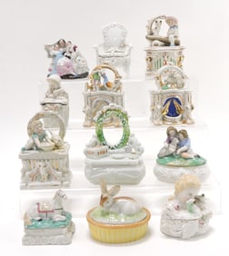 Staffordshire / porcelain lot of 12