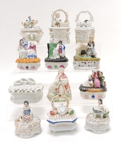 Staffordshire / porcelain lot of 12
