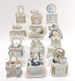 Staffordshire / porcelain lot of 12