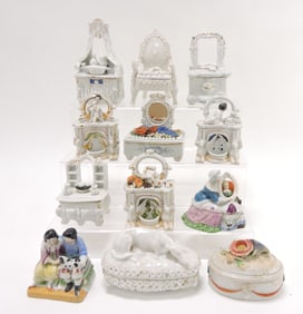 Staffordshire / porcelain lot of 12