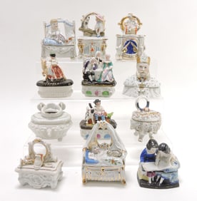 Staffordshire / porcelain lot of 12