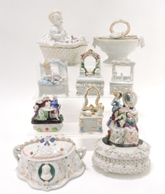 Staffordshire / porcelain lot of 10