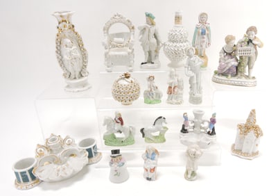 Staffordshire porcelain lot of 18