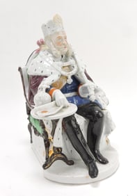 Staffordshire / porcelain king on throne