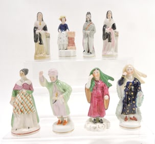 Staffordshire lot of 8 figures,
