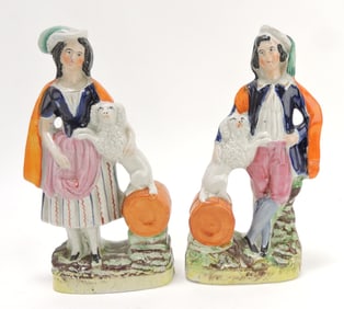 Staffordshire pair of figures with