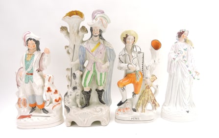 Staffordshire lot of 4 figures,