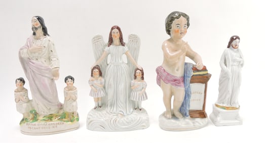 Staffordshire lot of 4 religious figures,