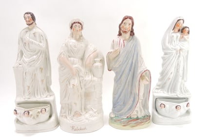 Staffordshire lot of 4 religious figures,