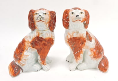 Staffordshire pair of free leg russet