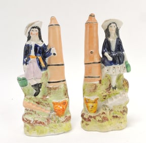 Staffordshire pair of figures with