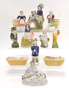 Staffordshire lot of 11 figures,