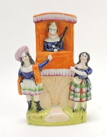 Staffordshire puppet show figure, 8 1/2"