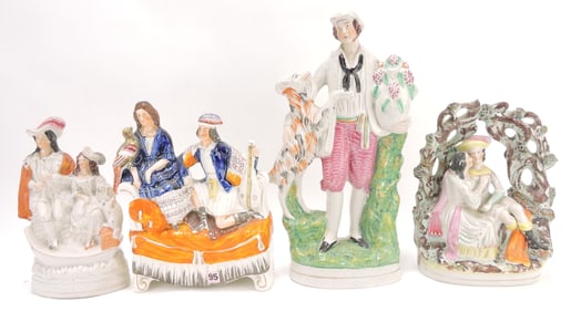 Staffordshire lot of 4 figures,