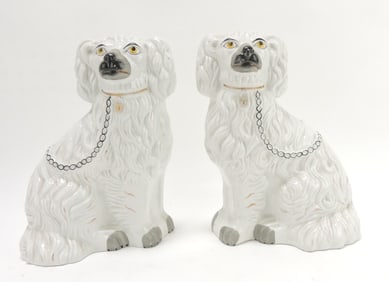 Staffordshire pair of spaniels,