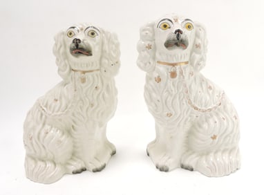 Staffordshire pair of spaniels,