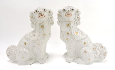 Staffordshire pair of spaniels,