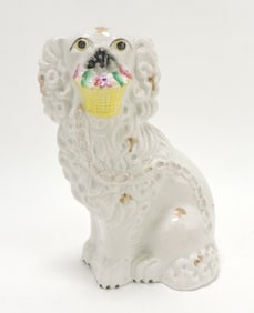 Staffordshire flower basket spaniel,