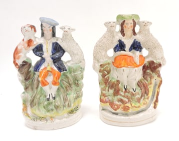 Staffordshire pair of figures with