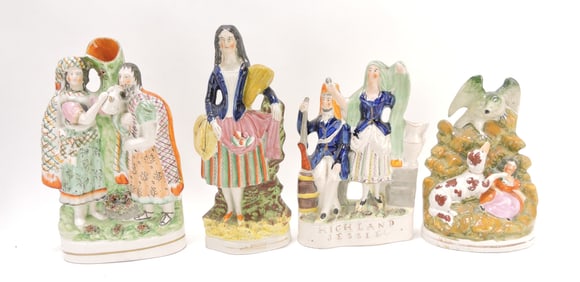 Staffordshire lot of 4 figures,