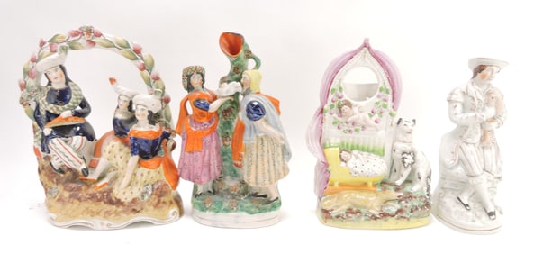 Staffordshire lot of 4 figures,