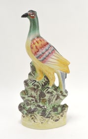 Staffordshire exotic bird figure,