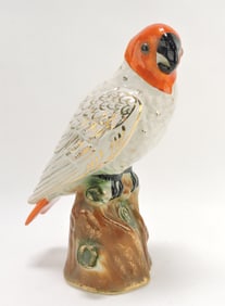 Staffordshire parrot figure, 13"