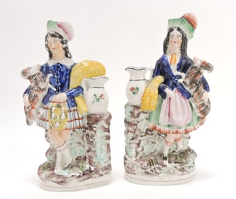 Staffordshire pair of figures,