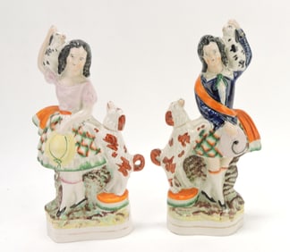 Staffordshire pair of figures,