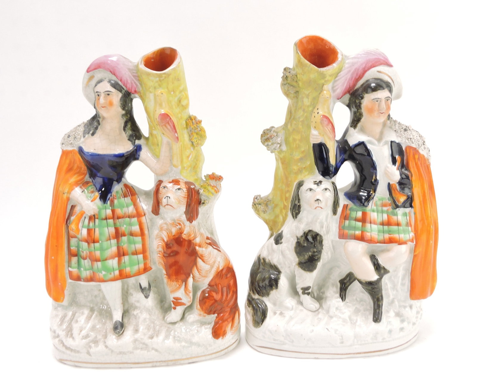 Staffordshire pair of figural spill vases, (1 of 1)