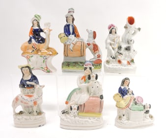 Staffordshire lot of 6 figures,