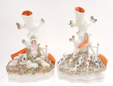 Staffordshire lot of 2 figural