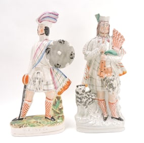 Staffordshire lot of 2 figures,