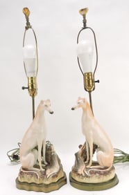 Staffordshire pair of whippet dogs