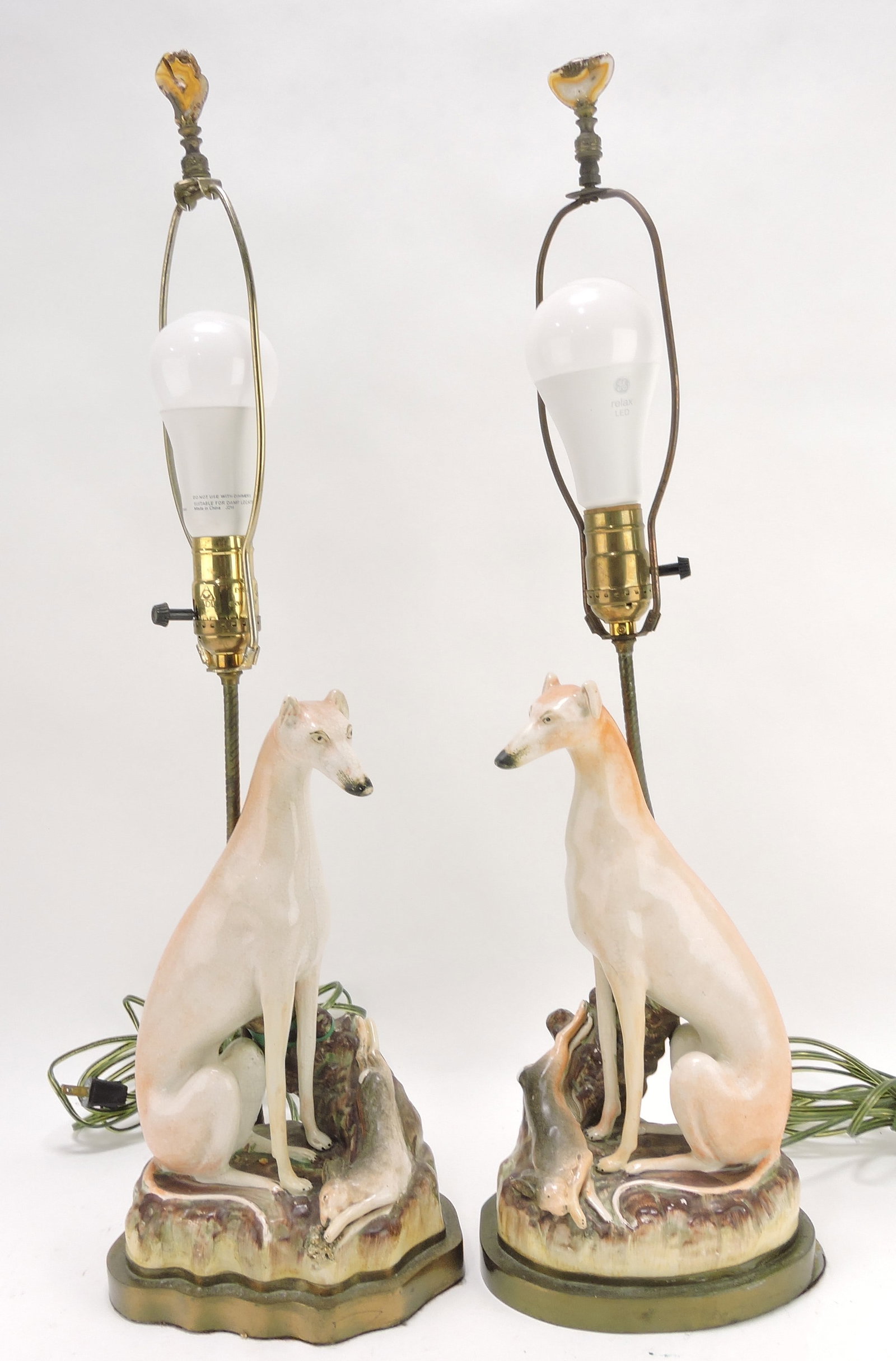 Staffordshire pair of whippet dogs (1 of 2)