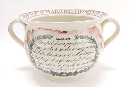 Sunderland pink lustre chamber pot,