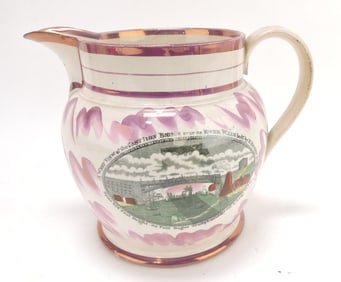 Sunderland pink lustre jug,